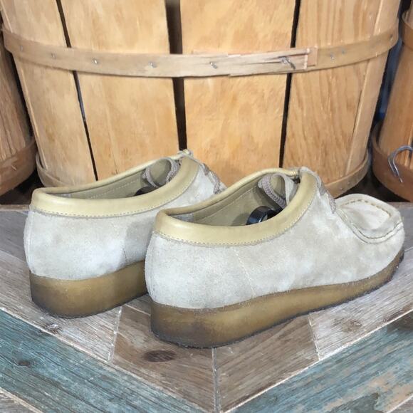 Clarks Originals Wallabee Low Sand Suede Lace-Up Mocs Loafers Womens Size 8.5 - Picture 5 of 11